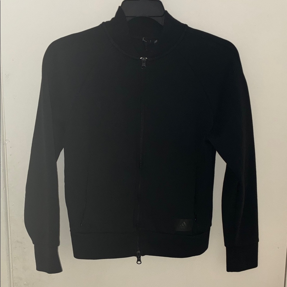 Adidas Women’s Black Zip-Front Jacket